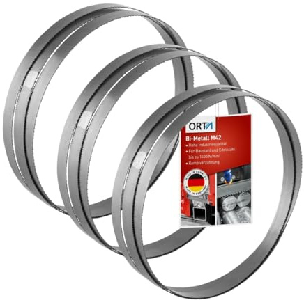 ORTA Lames de scie à ruban, mobiles, pour scierie mobile, de 2 760 mm à 4 260 mm, pour couper des bois tendres et durs, pas de 22 mm, trempée, 2 760 x 35 x 1,00 mm
