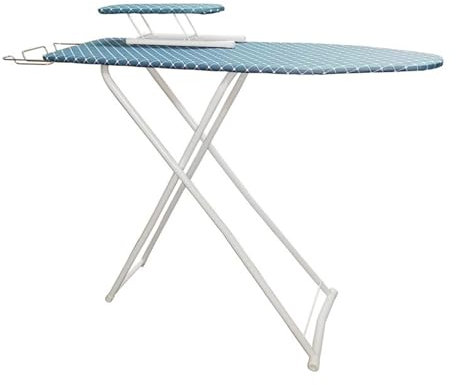 Table a Repasser, 42 Planche à Repasser, Planche a Repasser vec Repose-Fer Hauteur réglable Housse Amovible résistante à la Chaleur Manches Anti-dérapantes Pliables, Gris
