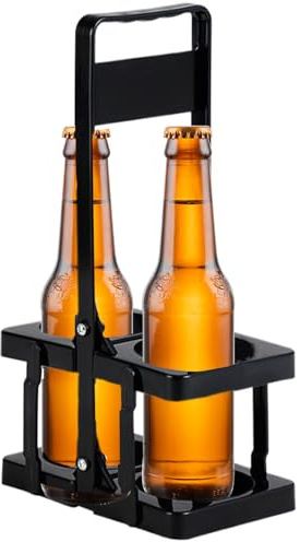 Bärbar ölmiddagsställ, bärbar ölhållare - bärbar hopfällbar ölpest - whisky och flaska öldörr, burk och ölhållare för utomhusleverans