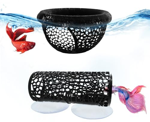 Little Fish Hammock and Little Fish Swimming Tunnel 2-Piece Set Aquarium Small Animal Animal Toys (Black) (Style 1)