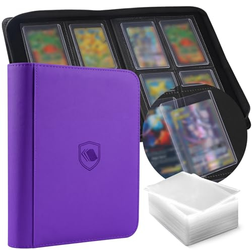 Toploader 160 - Álbum coleccionable de 160 tarjetas con 108 top loaders incluidos, cubierta de PU premium para top loader rígido de 7,6 cm x 10,2 cm, álbum coleccionable de doble cara para TCG y