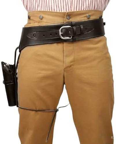 Cowboy-Holster, Leder-Cowboy-Waffengürtel, Verstellbarer Western-Waffengürtel für Cosplay, Maskerade, Party, Kaffee