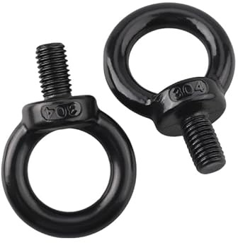 Bulloni a occhiello per sollevamento, Golfari di sollevamento ad anello marino in acciaio inossidabile 304 neri M3-M24(M24x40 1pc)