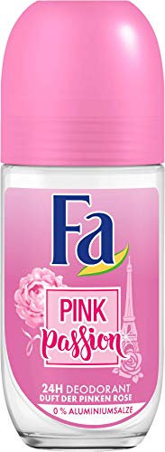 FA Desodorante Roll-on Pink Passion de rosa rosa, paquete de 6 unidades (6 x 50 ml)