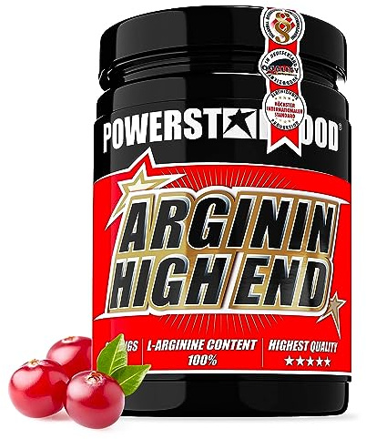 Powerstar Arginin High End Cranberry 500g - L-Arginin hochdosiert vegan