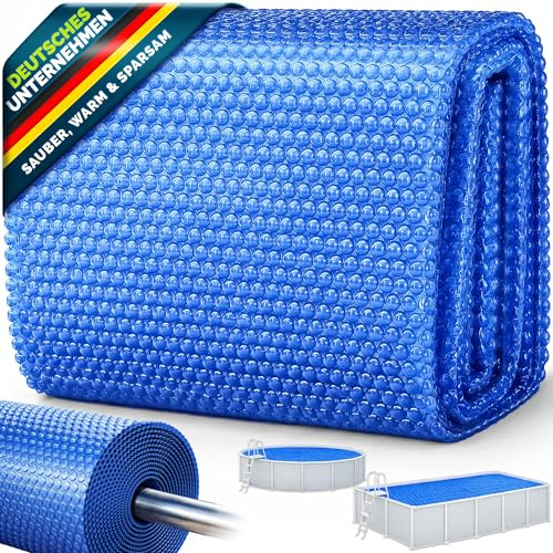 tillvex Pool Solar Tarpaulin Rectangular 260 x 160 cm | Solar Film Thickness 120 µm | Solar Tarpaulin Can Be Cut to Size | Pool Heating for Water Heating