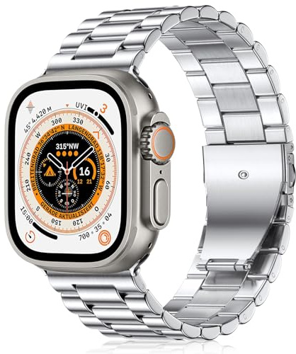 Netolo Metallarmband kompatibelt med Apple Watch-armband 40 mm, 38 mm, 41 mm, ersättningsarmband i rostfritt stål, kompatibelt med Apple Watch SE armband/iWatch-armband Series 9, 8, 7, 6, 5, 4, 3, 2,