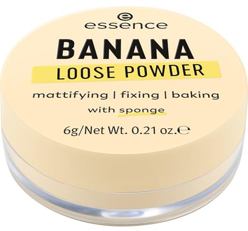 Essence Cosmetics BANANA LOOSE POWDER, mattifying, fixing, colour correcting, translucent, matte (6g)