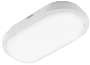 Horoz Electric Kellerlampe LED AYDOS Weiß 15W 4200K Neutralweiß 2050lm - Ovalleuchte Deckenleuchte Wandlampe - Feuchtraumleuchte IP65 - Kellerleuchte für Badzimmer Garten Garage Flur Werkstatt