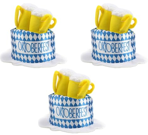 Adult Oktoberfest Bavarian Beer Stein Hat Blue White Fancy Dress Costume | blue and white design, one size 58cm/23 head fit, several pack sizes, hand wash only, Oktoberfest fancy dress