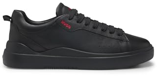 HUGO Sneakers da Uomo Blake Tenn in Pelle Liscia con Marchio a Contrasto nero005 43 Taglia 43