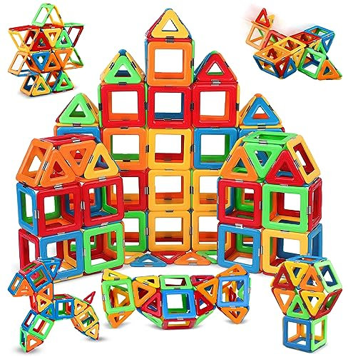 zhangxin Magnetic Building Blocks 32PCS Magnetic Tiles Toys for 3 4 5 6 7 8 Years Old Boys and Girls STEM Educational Toys kids Toddlers Children's Birthday for Girls Boys Toy Ages 3 4 5 6 7