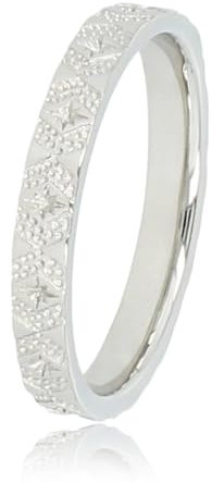 My Bendel - Silberring mit Sternen- Stylischer Ring für Damen mit Sternmuster - Bleibt schön und Verfärbt nicht - Stapeln Ringe - mit Luxuriösen Geschenkverpackung
