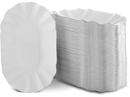 Vivopack Pappschalen 17x10,5x3cm 250 Stück Pommes Schalen, Currywurst Schale Chips, Pommesschalen, Pappschüsseln, Nacho, Einwegschalen, Fingerfood Schalen, Einweggeschirr