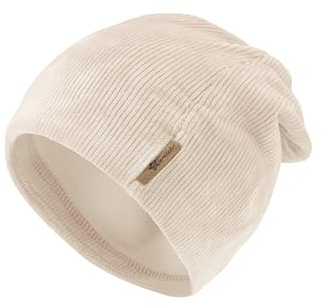 Sterntaler Beanie in Cord Optik Unisex - Baby und Kinder Mütze gefüttert mit Baumwollfleece - Natur, 43