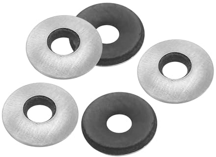 PATIKIL Arandelas de Sellado EPDM Galvanizadas de 5.5x16mm 200 Piezas Junta de Goma de Neopreno Respaldada con Arandela de Tornillo para Industria Hogar Techos (#12)