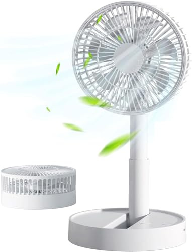 Generic Portable desktop fan, 4-speed 6-inch foldable mini fan, 3600mAh USB battery charging fan, portable cooling fan for bedrooms, homes, and outdoor use., BP240420002