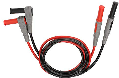 P1033 4-mm-Bananenstecker, Abgewinkelt auf Gerades Multimeter-Drahtkabel, Testleitung, Spritzgegossenes Rechtes Kabel