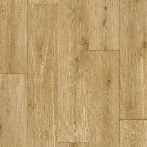 Sol Vinyle Effet parquet Brillant Bois Naturel - 2m x 2m