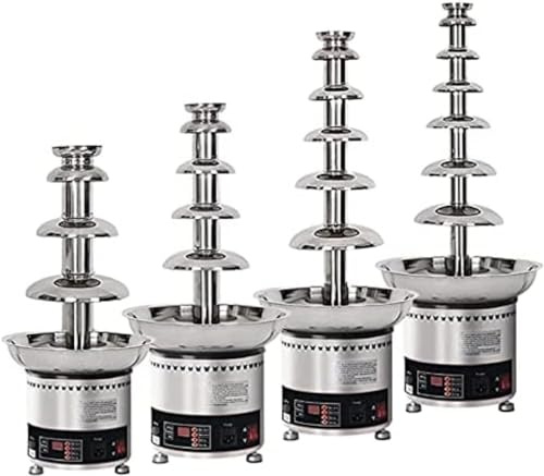 XARONF Chocolate Fondue Fountain, Stainless Steel Adjustable Temperature Chocolate Melting Pot For Celebration/Wedding/Birthday/Christmas(7 Tiers)