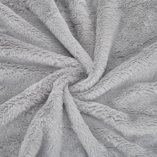 BENECREAT 160x50 cm Kunstpelzstoff Mit Kurzen Haaren, Dunkelgrauer Vorgeschnittener Pelzstoff Zum Basteln, Zottelige Pelzflicken Für Kostüme, Kleidung, Teppiche, Kissen, Dekorationen