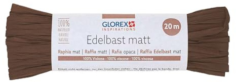 NEU Edelbast/Raffia aus Viskose, 20 m, matt-dunkelbraun