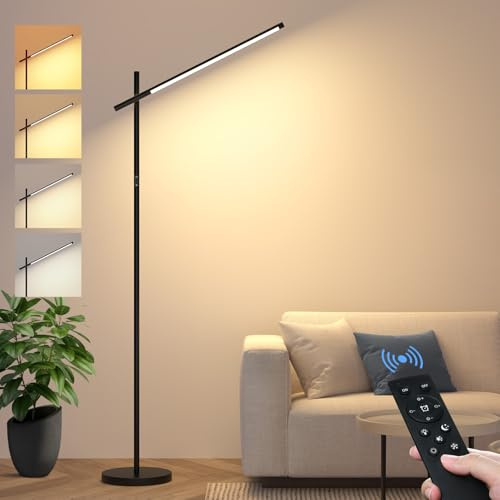 LED Corner Floor Lamp, 360°Rotating Head, Super Bright 1800LM Dimmable Minimalist Floor Lamps with Remote Control,3000K-6000K Modern Corner Light,67 Tall Standing Lamp for Living Room,Bedroom,Office