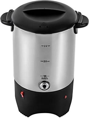 Urna da caffè, caffettiera elettrica da 30 tazze, urna per caffettiera di grado commerciale, caffettiera elettrica in acciaio inossidabile 304 con filtro rimovibile, percolatore per catering/bar