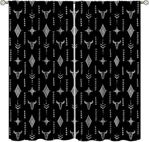 Pencil Pleat Blackout Curtains Animal Cow 140X160 Cm (W + H) Indoor Blackout Curtain, 3D Thermo-Insulating Window Curtains Polyester Material Bedroom Drapes Blackout Curtains -75969386
