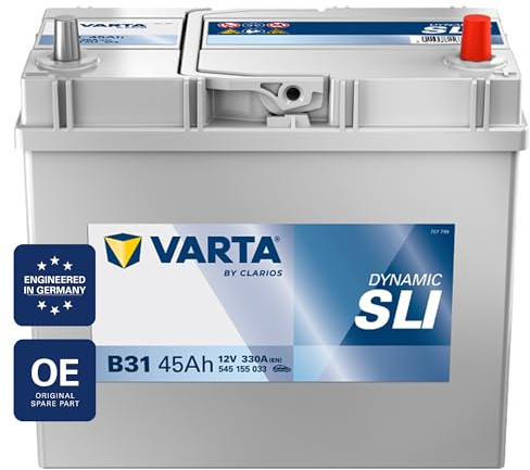 VARTA Automotive DYNAMIC SLI (B31) 12V 45Ah 330A - Nassbatterie KFZ mit Standardausstattung & ohne Start-Stopp System - Starterbatterie für einfachen Energiebedarf - Bleisäurebatterie wartungsfrei