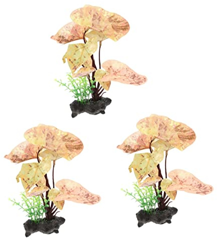 BESPORTBLE 3pcs Artificial Water Plants Aquarium Plant Fish Tank Decorations Aquarium Soil for Live Plants Decoration for Fish Tank Accessories s Plastic
