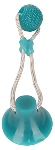 BONKZEBU Suction Cup Dog Hundred Toys, Boredom Relief Puppy Toys Pull Soft Texture Teeth Interactive for Garden (Green Ball Shape)