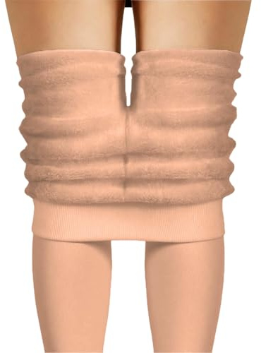 Leggins Termicos Niña Cintura Alta Elástica Leggins Niña Largos de Algodón con Forro Polar Gruesa y Cálida Mallas Termicas para Otoño e Invierno Suave y Cómoda Medias de Ballet para Niñas 2-14 Años