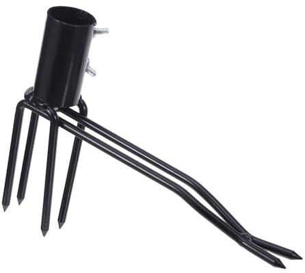 Yardwe Cabezal Repuesto de Gancho para Desherbar Vertical de Aleación de Aluminio, Compatible Desmalezadora de Pie, Extractor Manual de Raíces para Césped y Jardín, Instalación