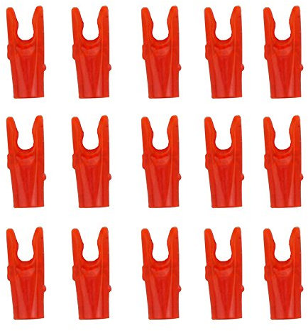 UP100 50 stücke Transparent Rot ID 3,2mm Pin Nocke L Größe für Bogenschießen Pfeil Nock Outdoor Jagd