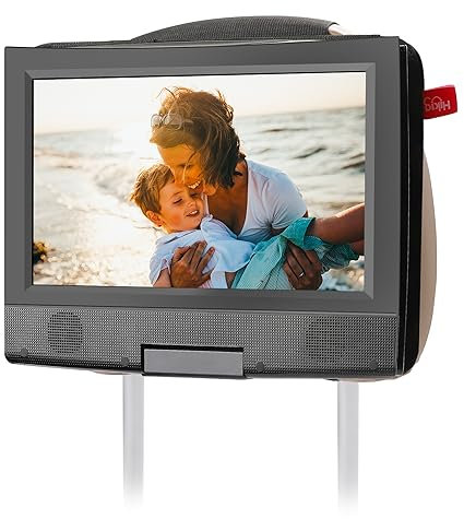 Qenker Car Headrest DVD Player Mount Holder for Swivel & Flip Portable DVD Player 7 inch to 12 inch - Black