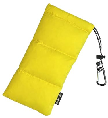 SAFACUS Thermal Phone Case for Outdoor Camping Beach Skiing - Prevents Freezing & Overheating, Extends Battery Life, Drop Proof, for Smart Phone Pouch Cover Bags (yellow)