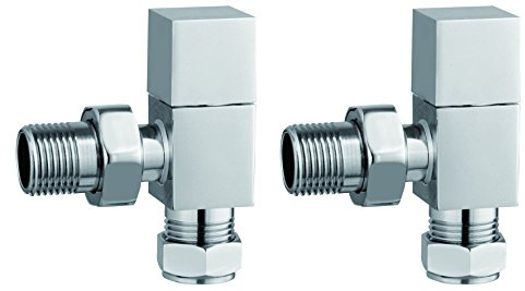 Keenware KRA-004 Square Towel Rail & Radiator Angle Valves