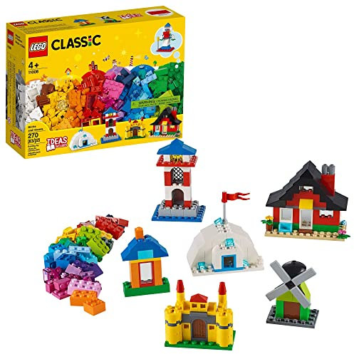 LEGO Classic Bricks and Houses 11008 Kids’ Building Toy Starter Set with Fun Builds to Stimulate Young Minds, New 2020 (270 Pieces)