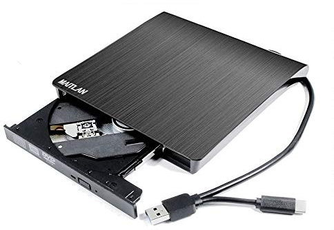 Unità portatile USB 3.0 Type-C USB-C esterna registratore DVD CD per Lenovo ThinkPad E580 E590 E 590 580 490 E490 E490 E495 E490S E15 E14 14 15.6 pollici, 8 masterizzatori DVD-R RW RAM DL CD RW