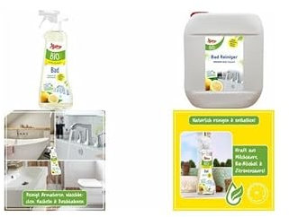POLIBOY Bio Badreiniger - hygenische und starke Reinigung - gegen Kalkreste und Wasserflecken - Vegan - Zitronenduft - 5L - Made in Germany