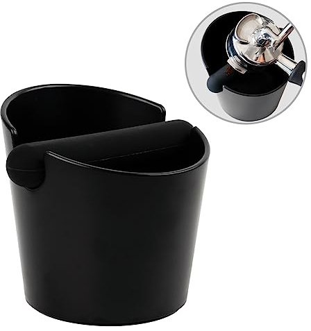 watchget Espresso Knock Box with Removable Bar | Shock-Absorbent, Non-Slip Base, 4.8-Inch Size, Durable, for Home & Cafe Use