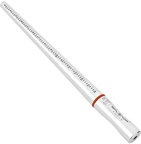 Splenor Tools 13 Solid Stainless Steel Grooved Ring Mandrel - for Measuring & Forming Rings - Jewelry Making Tool - Ring Sizer - Size (US 1-16)