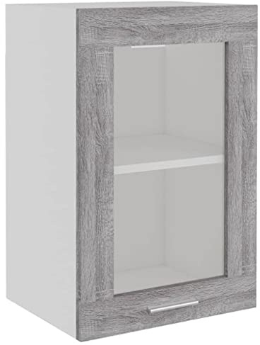 vidaXL Vitrina Colgante Lyon Gris Sonoma 40x31x60 cm Madera de ingeniería