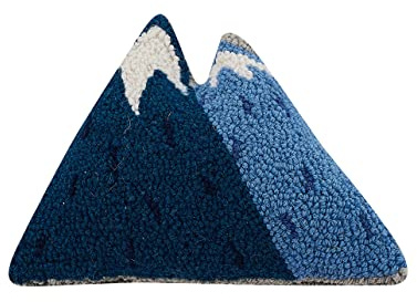 Peking Handicraft Mountains Shaped, Hook Pillow, Wool and Poly Velvet