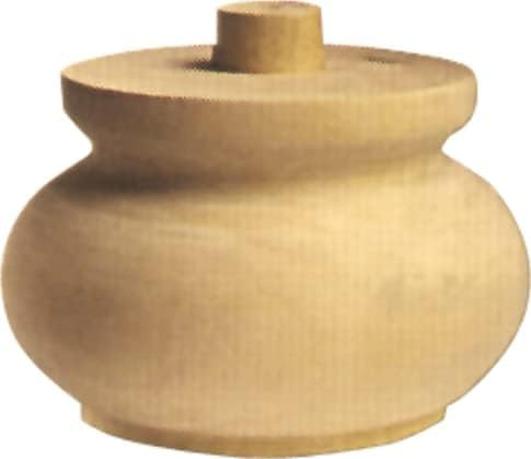 Mondo Viro Pie de Cebolla para Muebles de Madera Natural Patas para Mueble Pie Empotrado (4, 75x55H mm)
