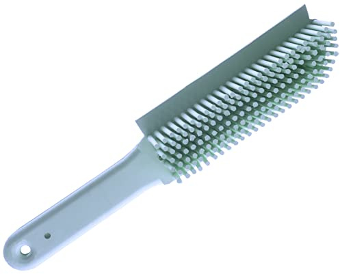 SWEEPA Rubber Brush for Cleaning, Grooming, Lint and Fur Removal. Home and Auto. (Light Blue)