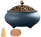 Coil Incense Burner， Ceramic Cone Incense Burner Holder Suitable for Incense/Cone/Coil/Stick, Sage, Mosquito Incense, and Charcoal. Incense Holder+Fireproof Cotton Inside.