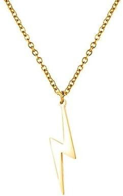 Blitzschlag Bolzen Halskette für Frauen Männer Edelstahl Einfache Street Punk Lightning Bolt Anhänger Halskette Schmuck Inspirational Geschenk für Unisex