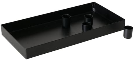 BOLTZE Margo Kerzenleuchter schwarz eckig 30cm (1 Stück)